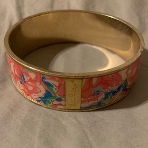 Lilly Pulitzer pink and blue bangle bracelet